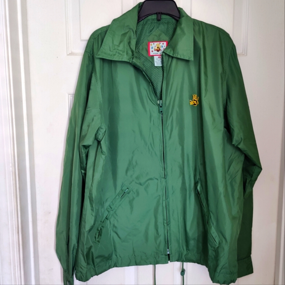 Mudd Green Windbreaker Jacket Size M